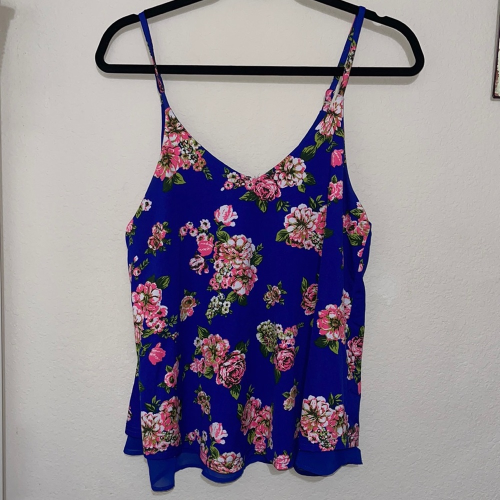 Floral sleeveless tank top